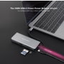 Nanocable Hub USB-C 9 en 1 con 3xUSB-A, 2xHDMI, RJ45 y PD 100W Gris